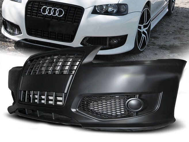 Тунинг предна броня за Audi A3 (1996-2003) - с черна решетка - висококачествен продукт за автомобил
