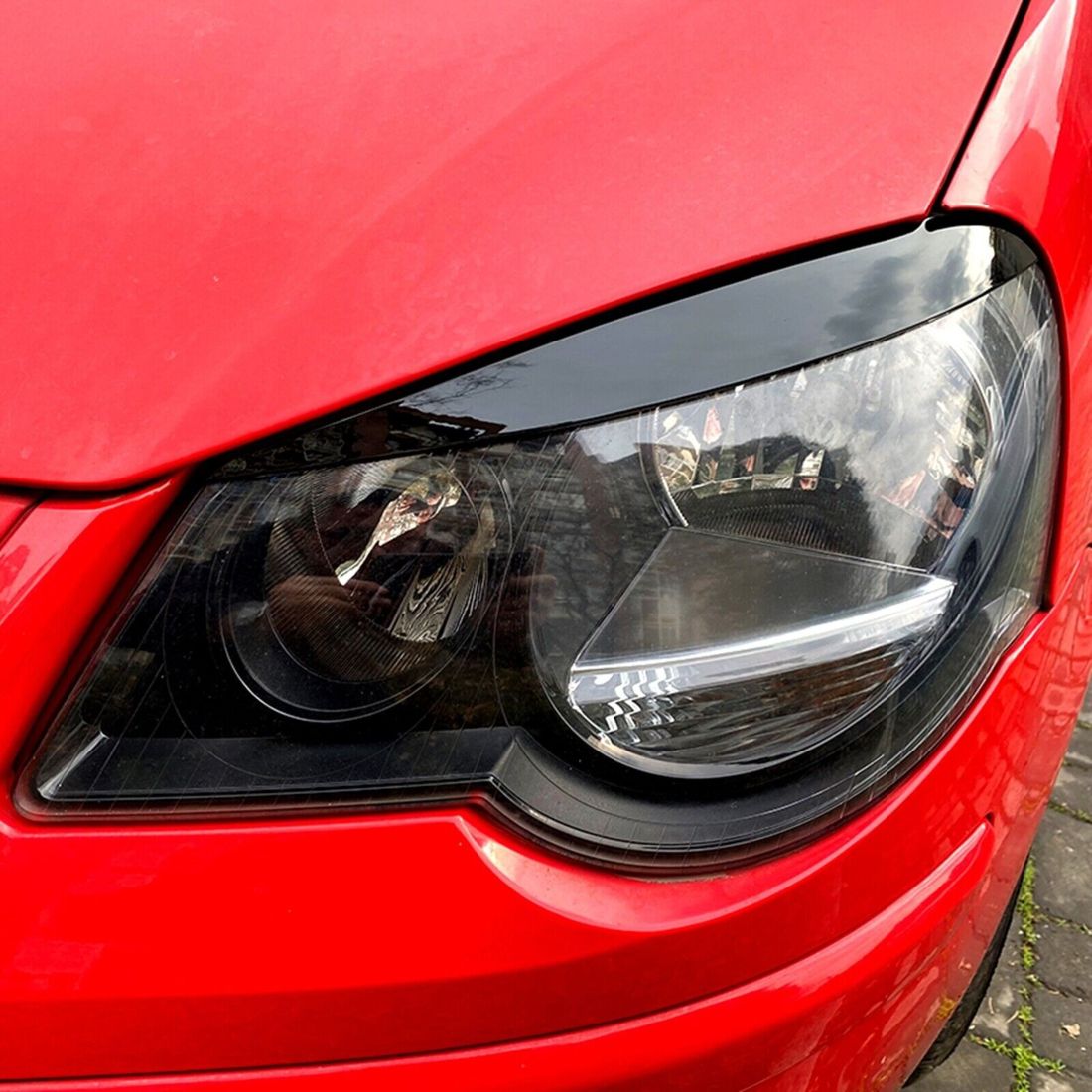 Вежди за фарове Volkswagen Polo (2005-2009) - черен гланц - висококачествен продукт за автомобил