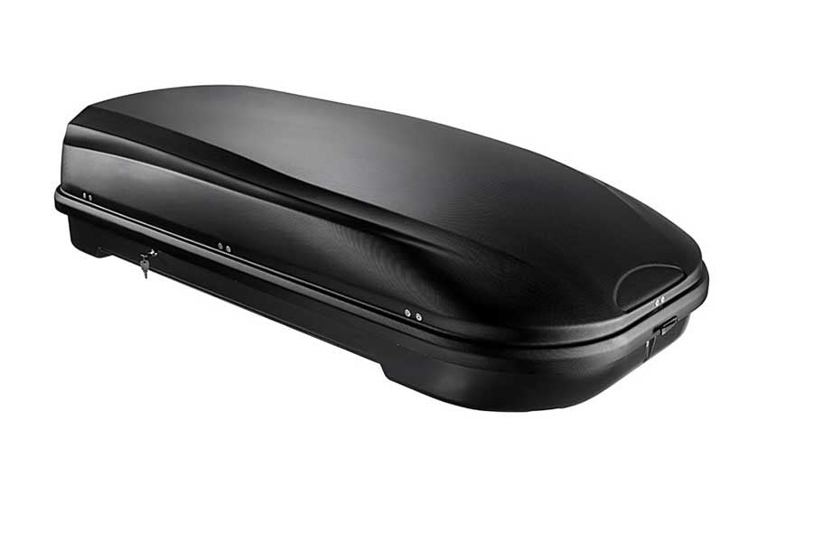Автобокс Junior Easy 198x78x40cm с 85 mm крепежи, с ключ, 480 литра - черен - висококачествен продукт за автомобил