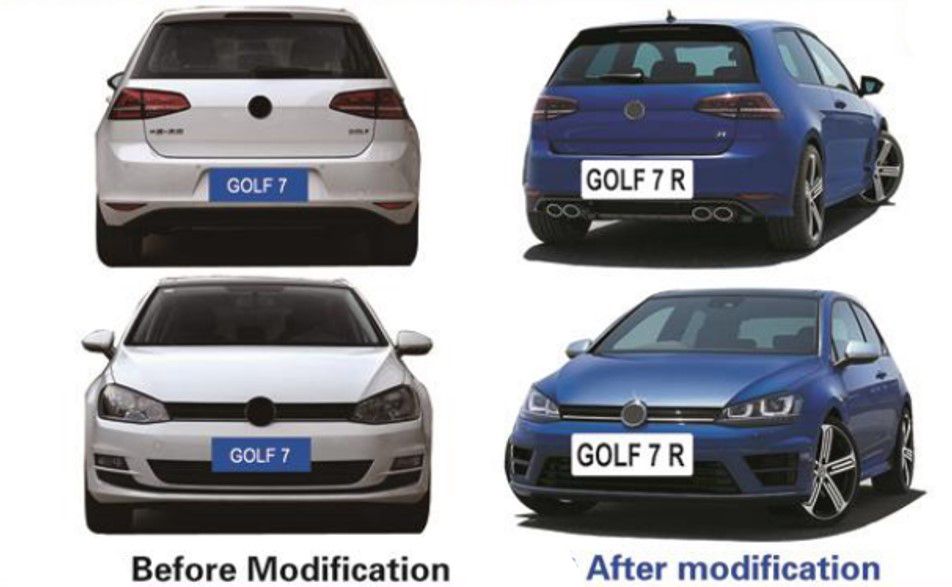 Боди кит пакет за Golf 7 - R20 Дизайн - висококачествен продукт за автомобил