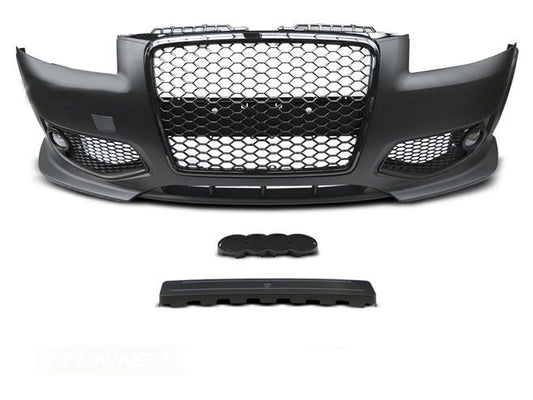 Предна броня за Audi A3 8P (2005-2008) - RS Дизайн с черна решетка - висококачествен продукт за автомобил