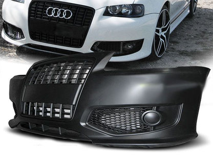 Тунинг предна броня за Audi A3 (1996-2003) - с черна решетка - висококачествен продукт за автомобил
