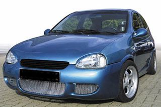 Решетка без емблема OPEL CORSA B (97-01) - черна - висококачествен продукт за автомобил