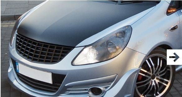 Решетка без емблема за Opel Corsa D (2006-2010) - черна - висококачествен продукт за автомобил