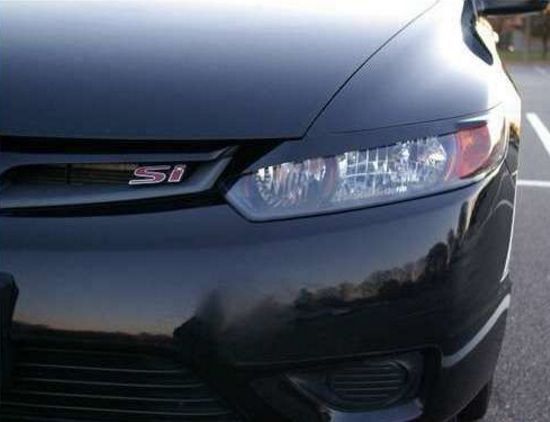 Вежди за фарове за Honda Civic  (2006+) 2 врати - черни - висококачествен продукт за автомобил