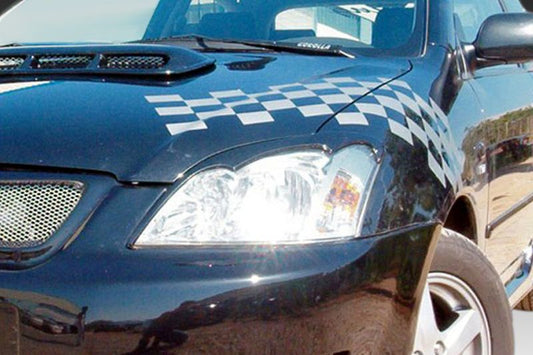 Вежди за фаровете за TOYOTA Corolla (2002+) hatchback - черни - висококачествен продукт за автомобил