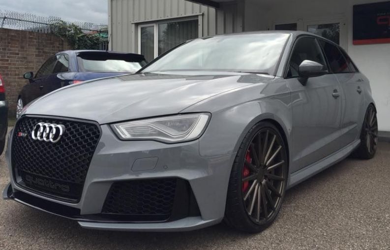 Предна броня за Audi A3 (2012-2015) - RS3 Дизайн с отвори за парктроник - висококачествен продукт за автомобил