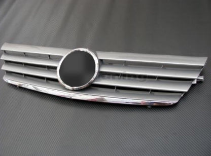Решетка за Mercedes C203 Coupe (2000-2007) - 4 ребра хром - висококачествен продукт за автомобил
