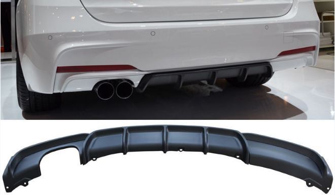 Дифузьор за BMW F30 / F31 (2011+) - M-Performance единичен за двоен накрайник - висококачествен продукт за автомобил