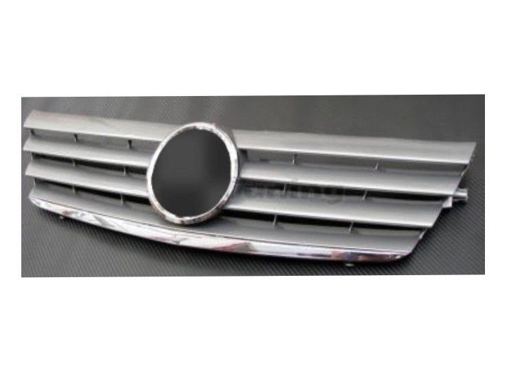 Решетка за Mercedes C203 Coupe (2000-2007) - 4 ребра хром - висококачествен продукт за автомобил