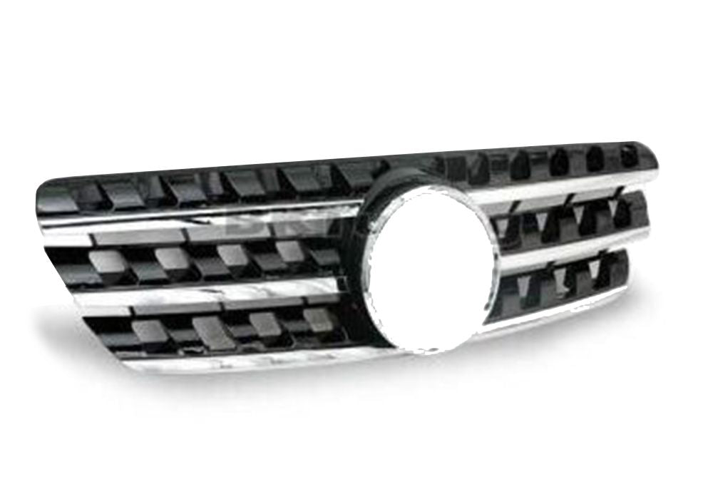 Решетка за Mercedes ML W163 (W164 дизайн) (1998-2005) - черна с хромлайсни - висококачествен продукт за автомобил