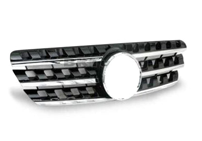 Решетка за Mercedes ML W163 (W164 дизайн) (1998-2005) - черна с хромлайсни - висококачествен продукт за автомобил