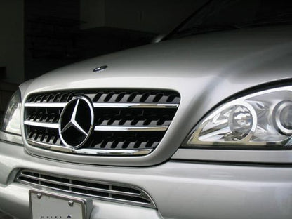 Решетка за Mercedes ML W163 (W164 дизайн) (1998-2005) - черна с хромлайсни - висококачествен продукт за автомобил