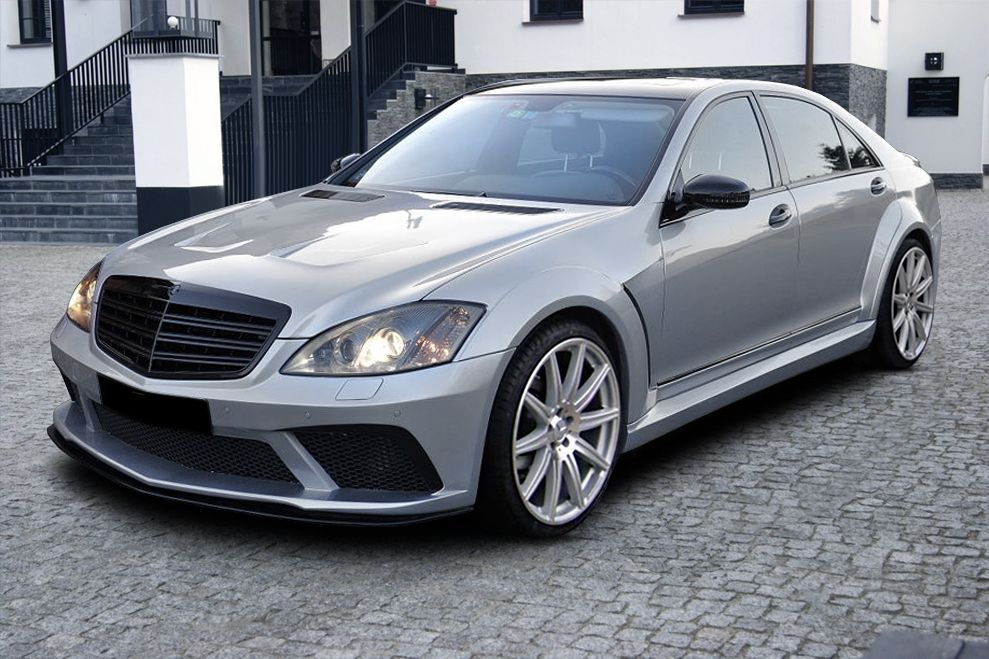 Решетка за Mercedes W221 S-Class (2009-2013) - AMG Дизайн черна - висококачествен продукт за автомобил