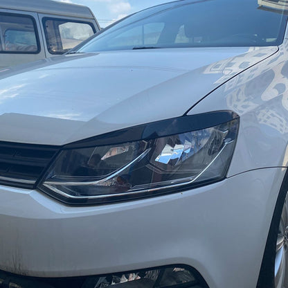Вежди за фарове Volkswagen Polo (2011-2017)  - черен гланц - висококачествен продукт за автомобил