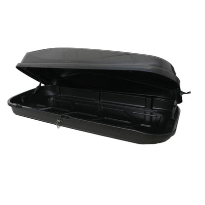 Автобокс Junior Easy 180x78x40cm с 85 mm крепежи, с ключ, 430 литра - черен - висококачествен продукт за автомобил