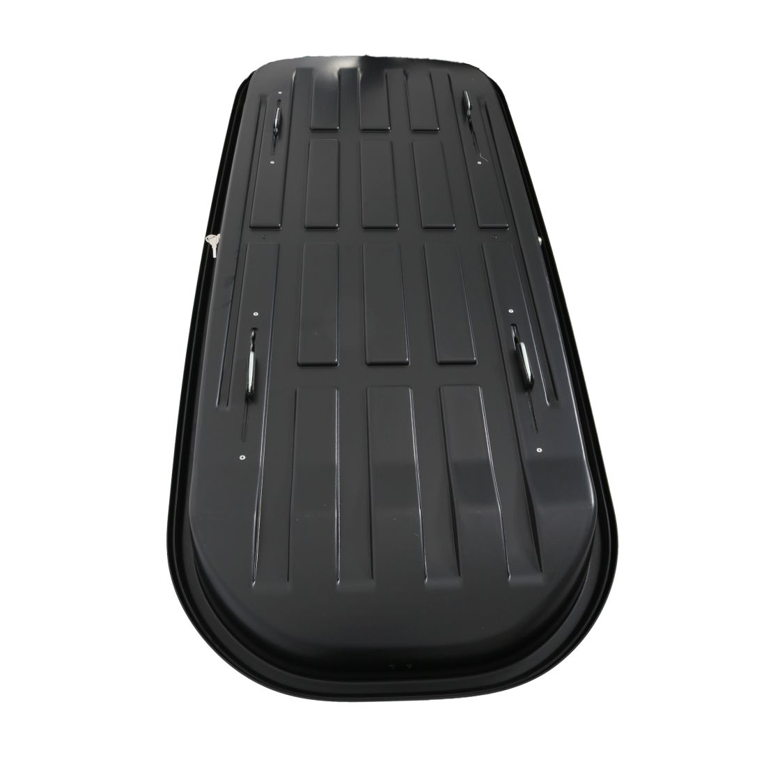 Автобокс Junior Altro 185x80x41cm с 70 mm крепежи, с двустранно отваряне с ключ, 460 литра - черен - висококачествен продукт за автомобил