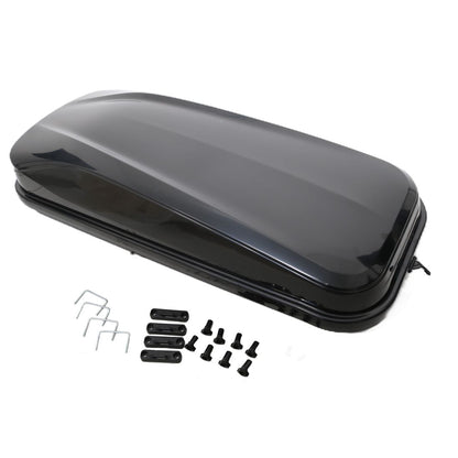 Автобокс Junior Easy 180x78x40cm с 85 mm крепежи, с ключ, 430 литра - черен гланц - висококачествен продукт за автомобил