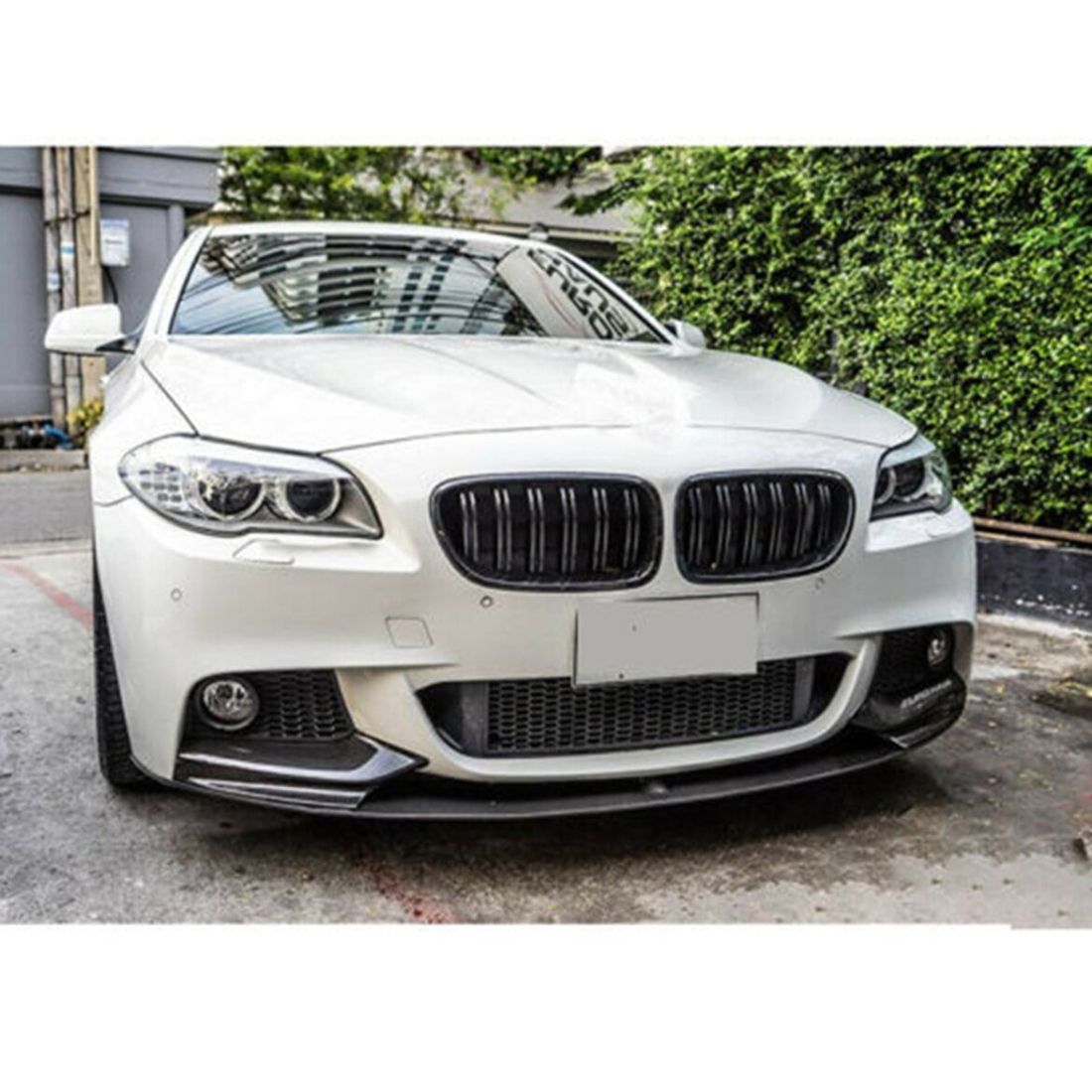 Добавка за предна м-броня за BMW F10 (2010-2016) M-Tech - черен гланц - висококачествен продукт за автомобил