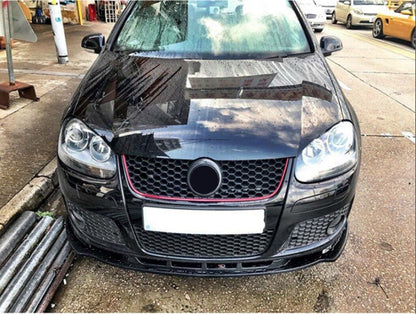 Добавка за предна GTI броня за Volkswagen Golf 5 (2004-2009) GTI - черен гланц - висококачествен продукт за автомобил