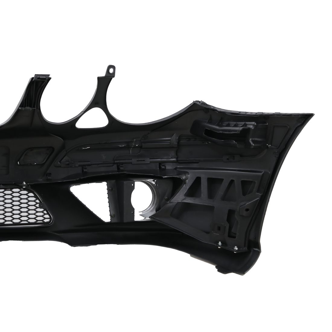 Предна броня за Mercedes W211 E-Class (2006-2009) - AMG Design с LED светлини - висококачествен продукт за автомобил