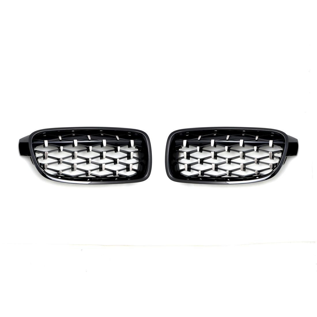 Решетки за BMW F30 (2011+) - Гланц - Diamond Design - хром / черно - висококачествен продукт за автомобил