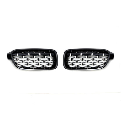 Решетки за BMW F30 (2011+) - Гланц - Diamond Design - хром / черно - висококачествен продукт за автомобил