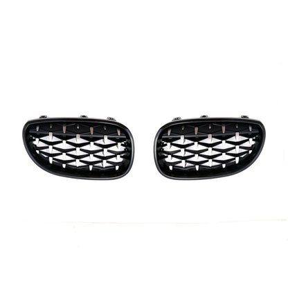 Решетки за  BMW E60 (2003-2010) - черни / хром  Diamond design - висококачествен продукт за автомобил