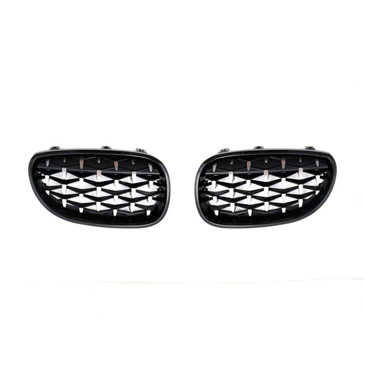 Решетки за  BMW E60 (2003-2010) - черни / хром  Diamond design - висококачествен продукт за автомобил
