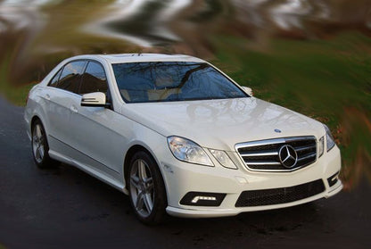 Решетка Mercedes W212 E-Class (2009-2014) - AMG черна с хром лайсни - висококачествен продукт за автомобил