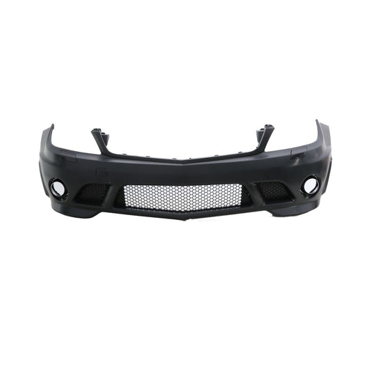 Предна броня за Mercedes C-Class W204 (2007-2011) sedan / combi - AMG look - без халогени и без отвори за парктроник - висококачествен продукт за автомобил