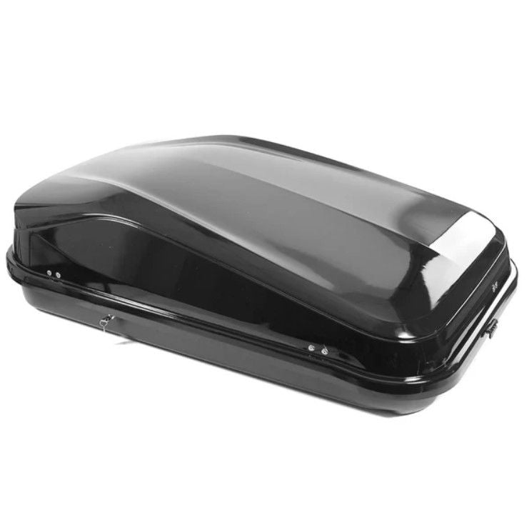 Автобокс Junior Easy 132x78x36cm с 85 mm крепежи, с ключ, 320 литра - черен гланц - висококачествен продукт за автомобил
