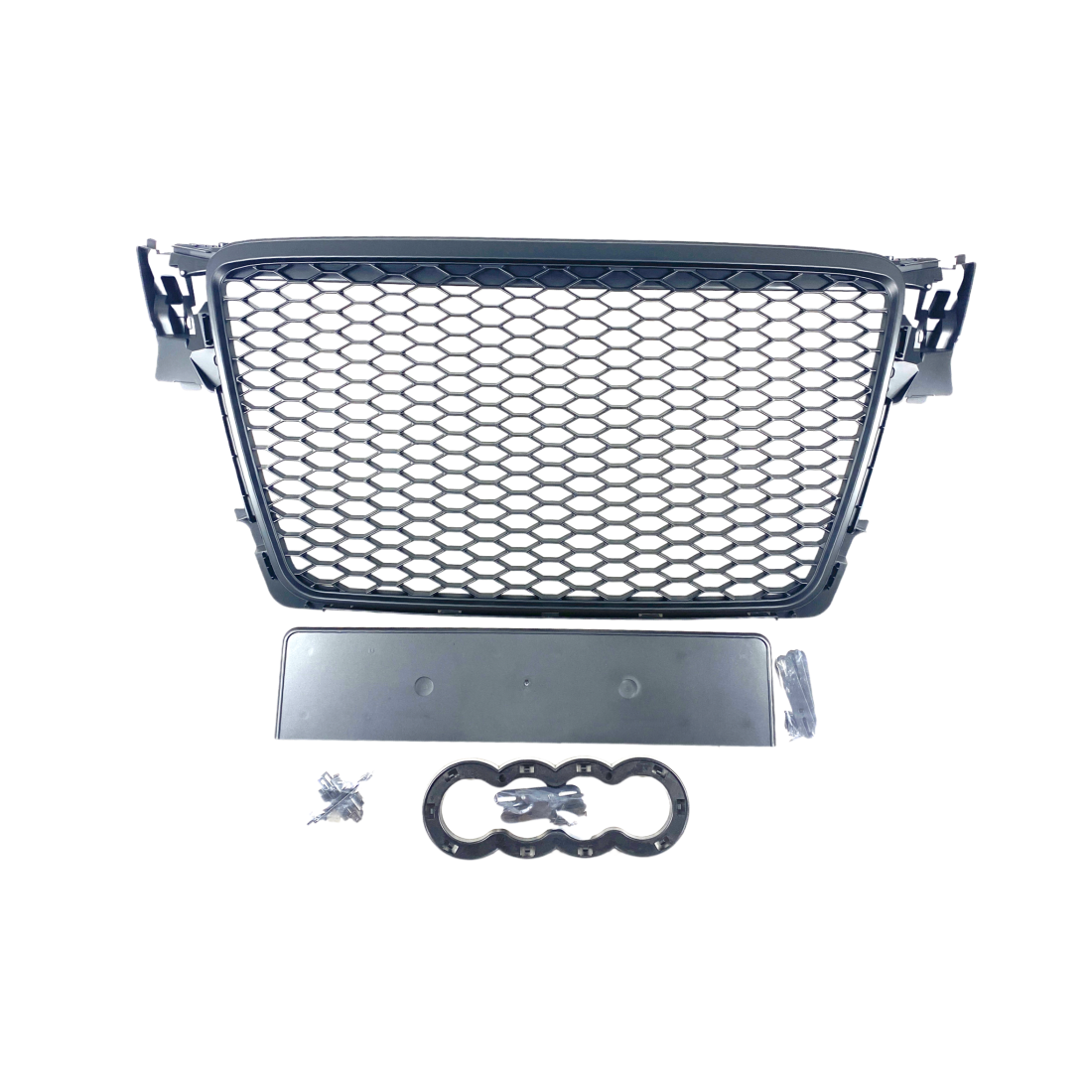 Решетка без емблема за Audi A4 B8 (2008-2011) - RS Look - Черна - висококачествен продукт за автомобил