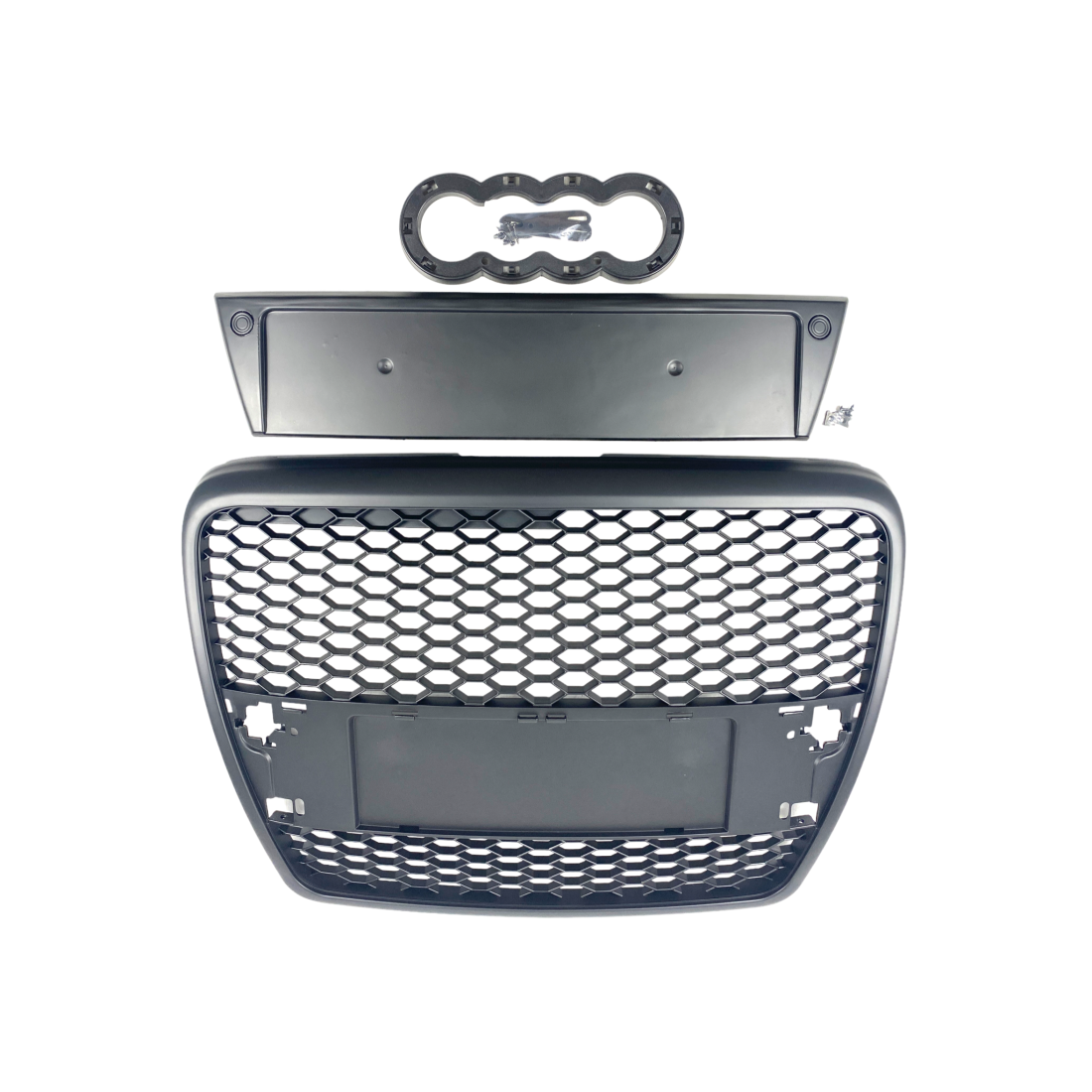 Решетка без емблема за Audi A6 4F (2004-2008) - черна RS Look - висококачествен продукт за автомобил