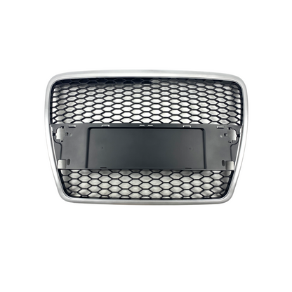 Решетка без емблема Audi A6 4F (2004-2008) - silver рамка RS Look - висококачествен продукт за автомобил
