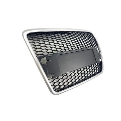 Решетка без емблема Audi A6 4F (2004-2008) - silver рамка RS Look - висококачествен продукт за автомобил