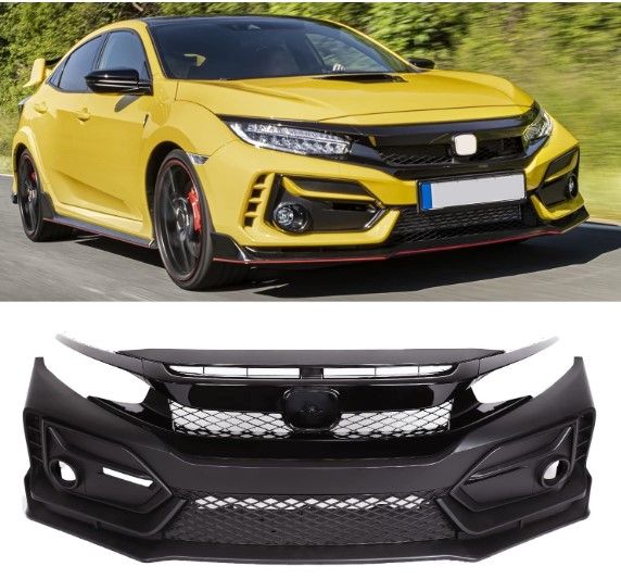 Предна броня за Honda Civic (2016-2021) sedan - Type-R дизайн - висококачествен продукт за автомобил