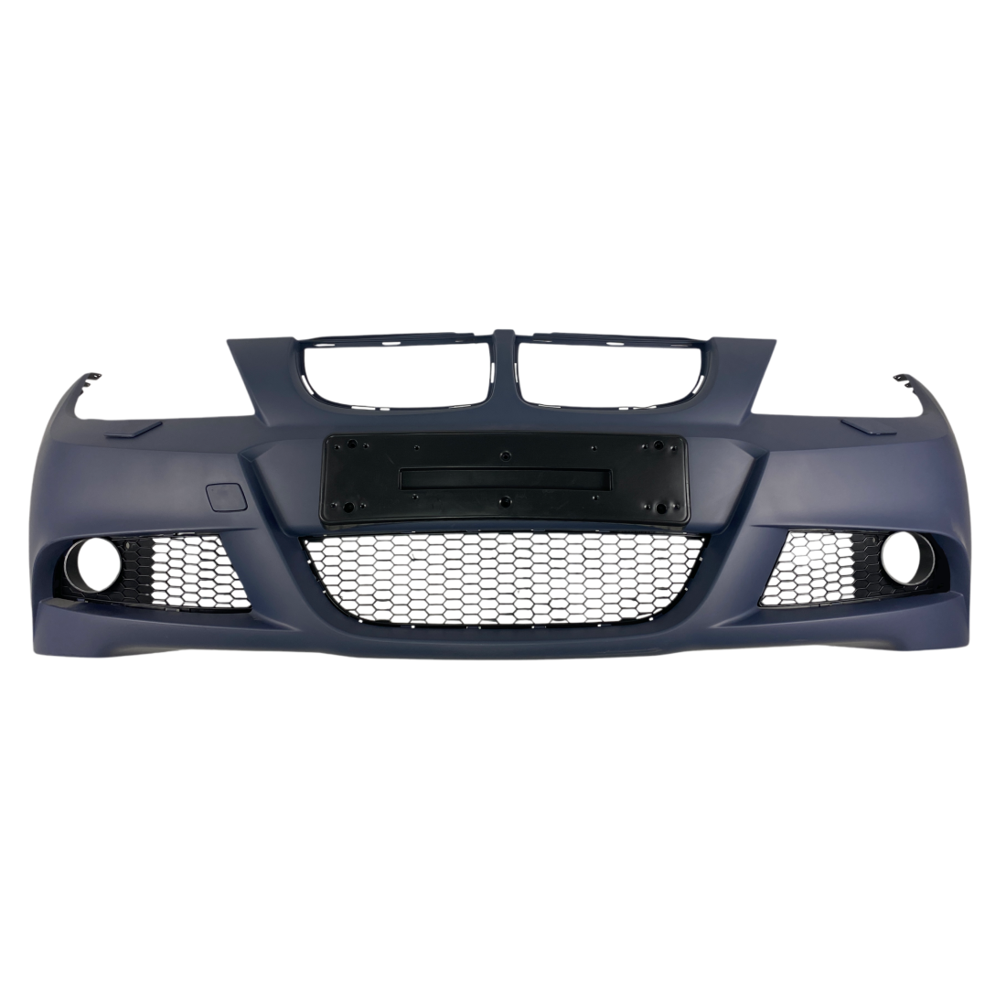 Предна броня за BMW E90 / E91 (2005-2008) - M-Tech дизайн с отвори за пръскалки, без парктроник грундирана - висококачествен продукт за автомобил