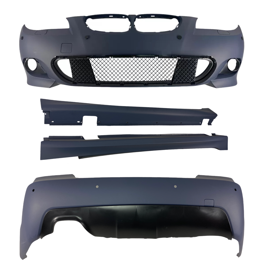 BODY KIT за BMW E60 седан (2003-2011) без парктроник и (2007-2011) с парктроник 18mm - M-Tech пакет без халогени - висококачествен продукт за автомобил