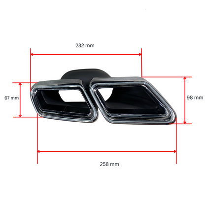 Накрайници за Mercedes W222 S-Class / W212 E-Class  (2012+)  - AMG S63 DESIGN - висококачествен продукт за автомобил