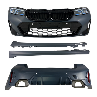 Боди кит М пакет за BMW G20 (2019-2021) - M-Tech дизайн конверсия към G20 facelift LCI Design (2022+) - висококачествен продукт за автомобил