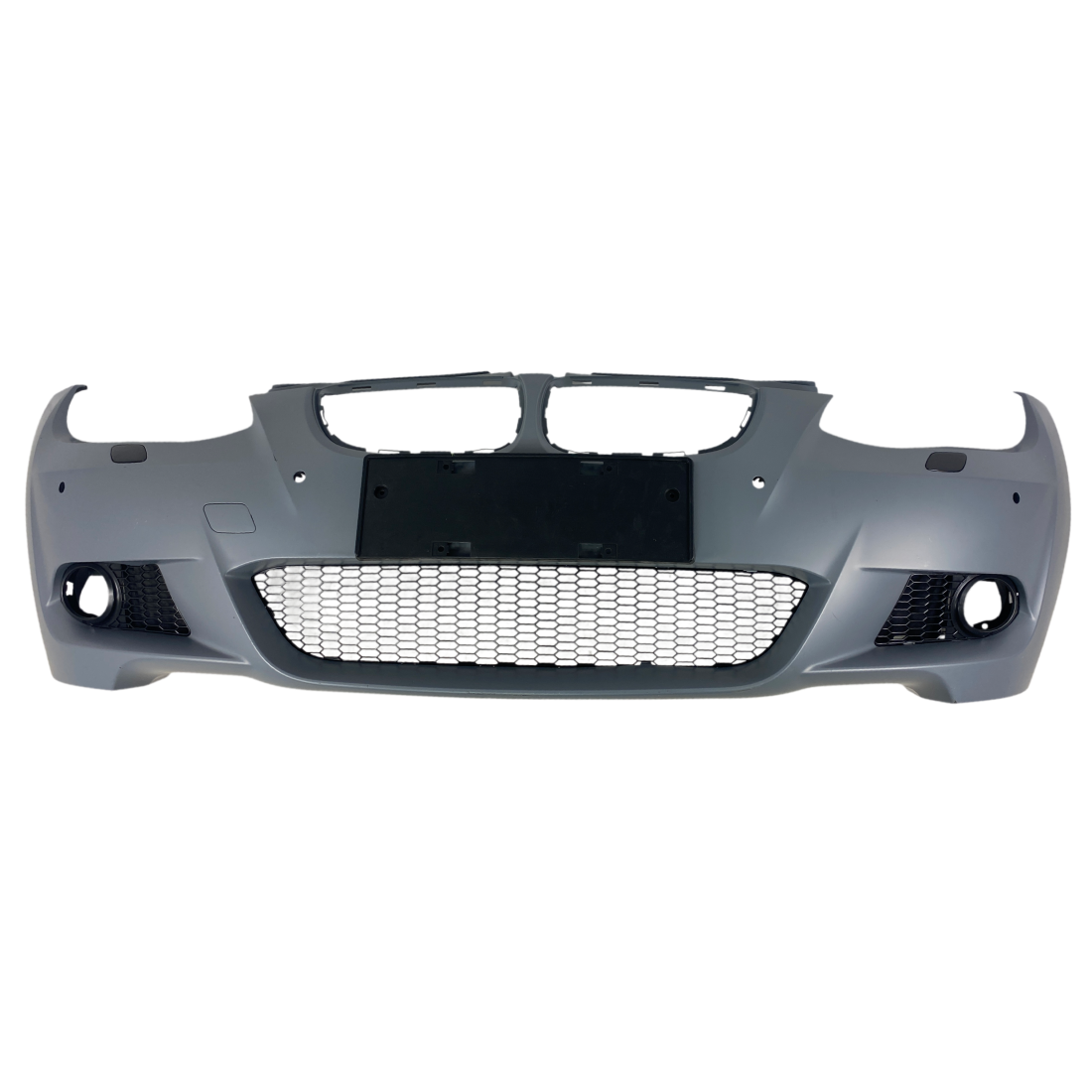 Предна броня за BMW E92 (2006-2009) - M-Tech дизайн с отвори за халогени и парктроник - висококачествен продукт за автомобил