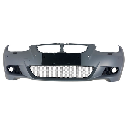 Предна броня за BMW E92 (2006-2009) - M-Tech дизайн с отвори за халогени и парктроник - висококачествен продукт за автомобил