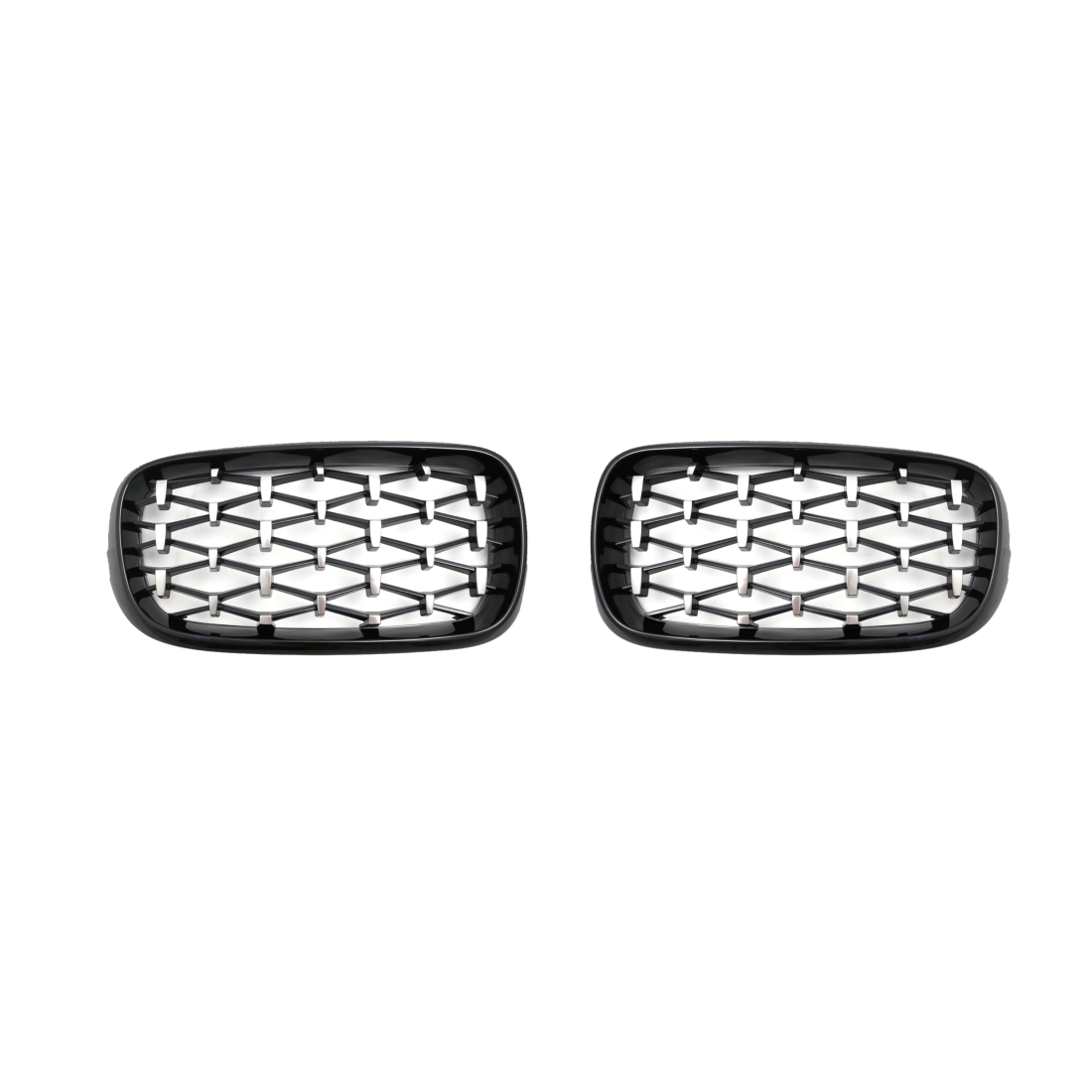 Решетки за BMW X5 F15 / X6 F16 (2013+) - Гланц - Diamond design - хром / черно - висококачествен продукт за автомобил