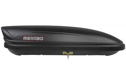 Автобокс Menabo Marathon 198x79x37cm с едностранно отваряне с ключ, 460 литра - черен - висококачествен продукт за автомобил
