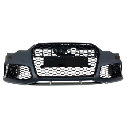 Предна броня за Audi A6 (2011-2014) - RS6 Design с отвори за парктроник - висококачествен продукт за автомобил