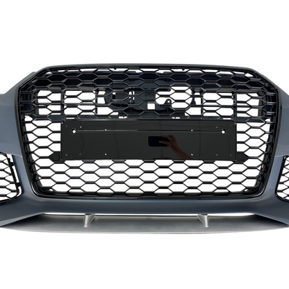 Предна броня за Audi A6 (2011-2014) - RS6 Design с отвори за парктроник - висококачествен продукт за автомобил