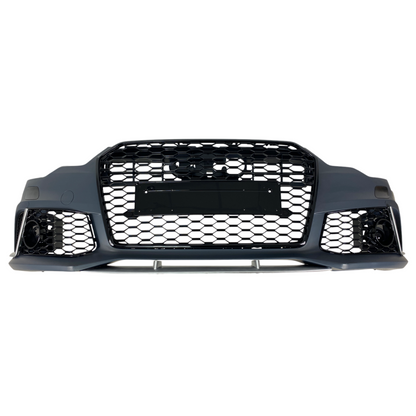 Предна броня за Audi A6 (2011-2014) - RS6 Design с отвори за парктроник - висококачествен продукт за автомобил