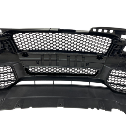 Предна броня за Audi A4 B7 8E (2004-2008) - S-Line Design с черна решетка без отвори за парктроник - висококачествен продукт за автомобил