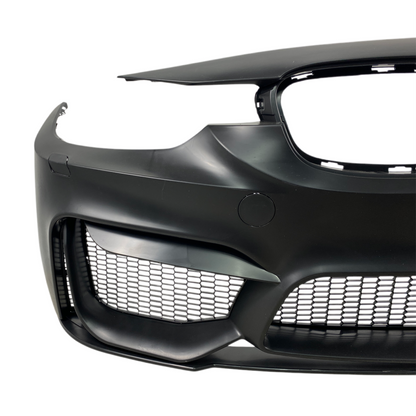 Предна Броня за BMW F30 (2011+) - M3 с лип спойлер - без отвори за парктроник - висококачествен продукт за автомобил